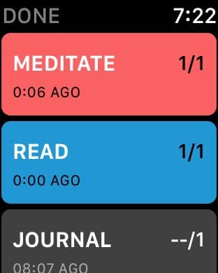 LEFT: Complication bottom middle. RIGHT: App view.